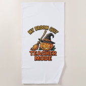 Serviette De Plage Chemise de professeur Halloween drôle conception d (Devant)