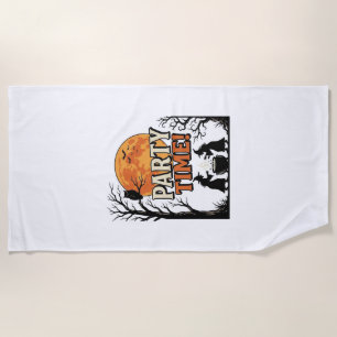 Serviette De Plage Chemise de sorcière de chaudron de fête d'Hallowee