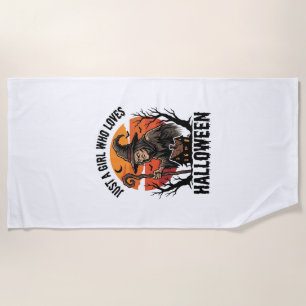 Serviette De Plage Chemise de sorcière Halloween Gravure vintage Cost
