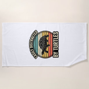 Serviette De Plage Chemise Graphique Vintage Facilement Distrait Par