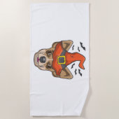 Serviette De Plage Chemise Halloween sorcière Chihuahua costume cadea (Devant)