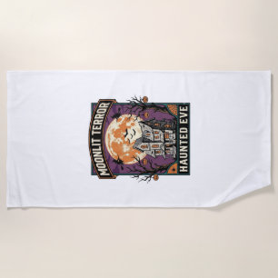 Serviette De Plage Chemise Haunted Moon Gravure Vintage Halloween Gra