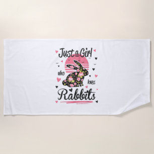 Serviette De Plage Chemise lapin. Juste une fille qui aime les lapins