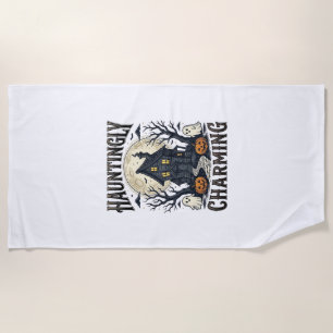 Serviette De Plage Chemise Maison Hantée Vintage Cottage Halloween De