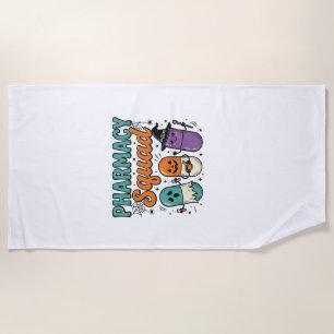 Serviette De Plage Chemise vectorielle vintage de l'équipe de pharmac