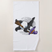 Serviette De Plage Chemises Halloween Panda Dabbing, Halloween 2021 (Devant)