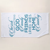 Serviette De Plage Chercher ce qui compte Turquoise (Devant)