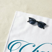 Serviette De Plage Chercher ce qui compte Turquoise (En situation)
