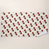 Serviette de plage Cherries Choisissez la couleur (Devant)