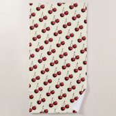 Serviette de plage Cherries Choisissez la couleur (Devant)