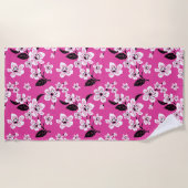 SERVIETTE DE PLAGE CHERRY BLOSSOM - SAKURA (ROSE) (Devant)