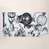Serviette De Plage Cheshire Chat classique alice au merveilleux fou (Devant)