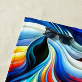 Serviette De Plage Cheval Art (En situation)