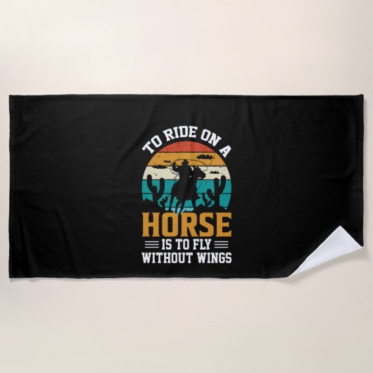 Serviette De Plage Cheval Art À Rendre Sur Un Cheval (Devant)