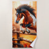 Serviette De Plage Cheval de saut (Devant)