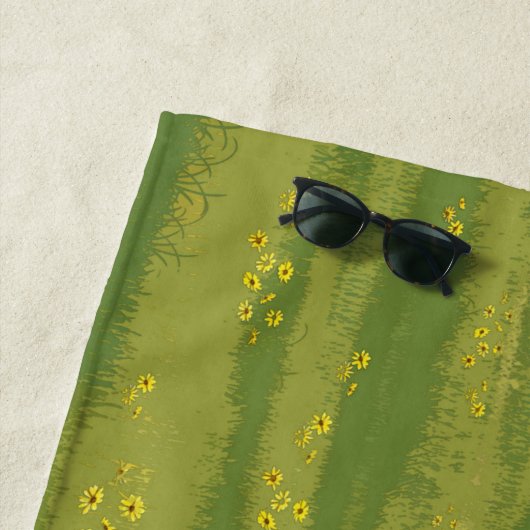 Serviette De Plage Cheval égyptien arabe châtaigner dans le pâturage (En situation)