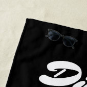 Serviette De Plage Cheval fille avec nom (En situation)