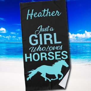 Serviette De Plage Cheval Gallop Une Fille Qui Aime Les Chevaux Perso