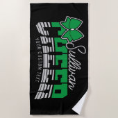 Serviette De Plage Cheval Team AJOUTER LE NOM École Athlète Pom-pom g (Devant)