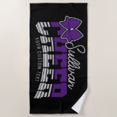 Serviette De Plage Cheval Team AJOUTER LE NOM École Athlète Pom-pom g (Devant)