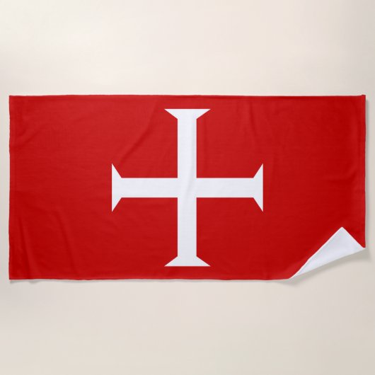 Serviette De Plage chevaliers templar croix-rouge malta teutonic hôpi (Devant)