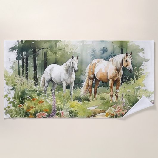 Serviette De Plage Chevaux (Devant)