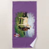 Serviette De Plage Chevaux/Cabalos/Horses (Devant)