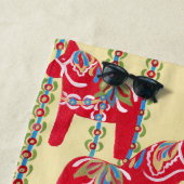 Serviette De Plage Chevaux de Dala (En situation)