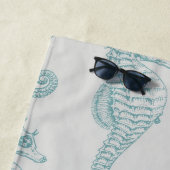 Serviette De Plage Chevaux de mer tropicaux, Motif hippocampe, Votre  (En situation)