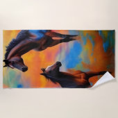 Serviette De Plage Chevaux sauvages (Devant)