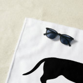 Serviette De Plage Cheveux courts Dachshund - Silhouette 1 (En situation)