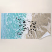 Serviette De Plage Cheveux de plage, on s'en fiche (Devant)