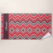 Serviette De Plage Chevron Chaud (Devant)
