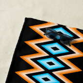 Serviette De Plage Chevron Tropical Nom personnalisé Motif moderne Pl (En situation)