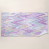Serviette De Plage Chevrons Abstraits (Devant)