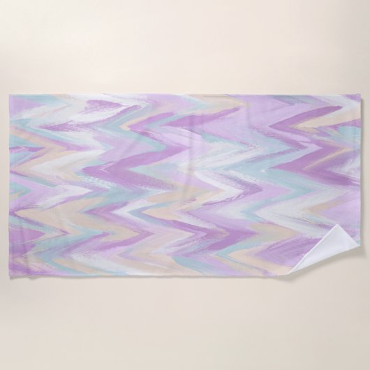 Serviette De Plage Chevrons Abstraits (Devant)