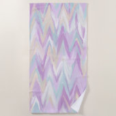 Serviette De Plage Chevrons Abstraits (Devant)