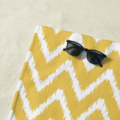 Serviette De Plage Chevrons de chalet Sud miel (En situation)