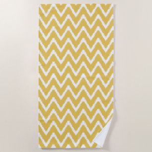 Serviette De Plage Chevrons de chalet Sud miel