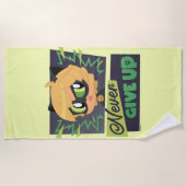 Serviette De Plage Chibi Cat Noir n'abandonne jamais (Devant)