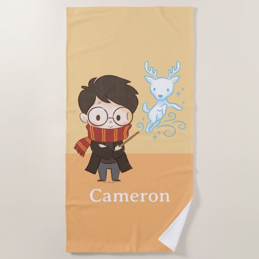 Serviette De Plage Chibi HARRY POTTER™ Patronus (Devant)