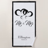 SERVIETTE DE PLAGE CHIC BEACH TOWEL_MR & MRS. (Devant)