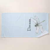 Serviette De Plage Chic Blue Dragonflies Dream (Devant)