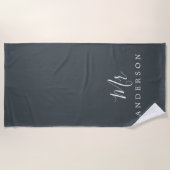 Serviette De Plage Chic Future M. Off-Black Monogramme (Devant)
