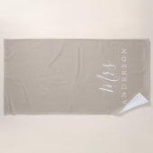 Serviette De Plage Chic Future Mme Gray Monogram (Devant)