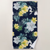 Serviette De Plage Chic Hiver Snowdrop Anémonique Motif Floral (Devant)