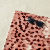 Serviette De Plage Chic Joli Rose Gold Leopard (En situation)
