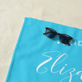 Serviette De Plage Chic Moderne Plage Mariage Lune de miel Anniversai (En situation)