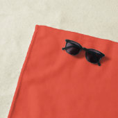 Serviette De Plage Chic Newlysée M. Mme Monogram Mandarin Red (En situation)