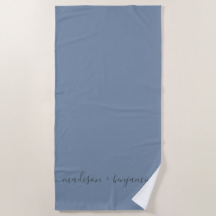 Serviette De Plage Chic Noms de Monogrammes nouvellement mariés Vinta